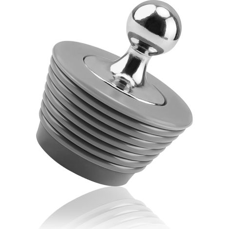 Bouchon Baignoire, Bouchon Lavabo Salle de Bain en Silicone, Excellente étanchéité, Adapté aux Trous de Vidange de 35 mm à 47 mm (Gris)