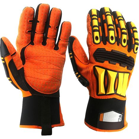 Gants mécaniques certifiés CE anti-perforation anti-choc anti-coupure, gants respirants en TPR amortissant pour maintenance, sauvetage incendie et mineurs
