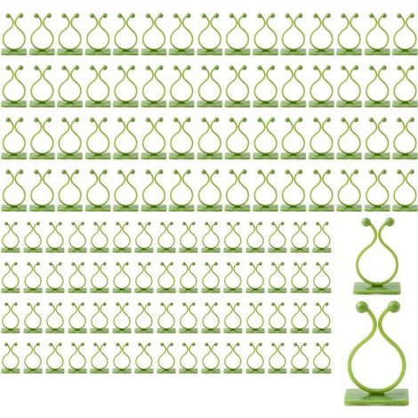 Dailygoods 120 Pflanzenwandhalterungen in 2 Größen, Pflanzenclips für Kletterpflanzen, Kletterhilfe, Wand, Pflanzenhalter, Pflanzenclips, Pflanze (1/5)