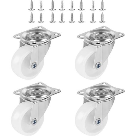 Bardusch-4 roulettes meubles lourds 3 cm pivotantes, adaptées berceaux/supports plantes (1/5)