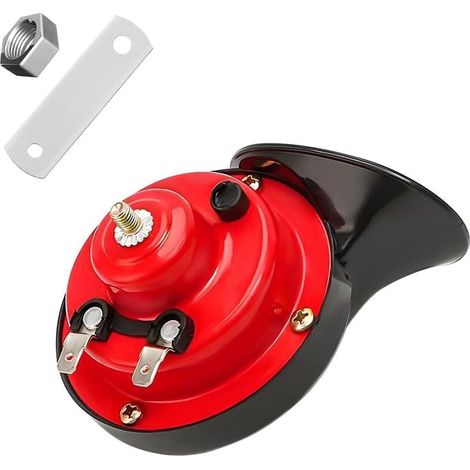 Klaxon escargot universel pour voiture, camion, moto, 12 V 110 dB, klaxon à air puissant, étanche, double klaxon de moto, convient pour SUV, voitures de tourisme, bateaux (noir) (1/5)