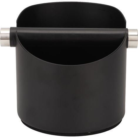 Boîte à Frapper à Expresso, Boîte à Frapper Ronde en Acier Inoxydable Antidérapante avec Barre de Frappe Amovible pour Machine à Expresso, Boîte à café Moulue, Poubelle à café. (1/5)