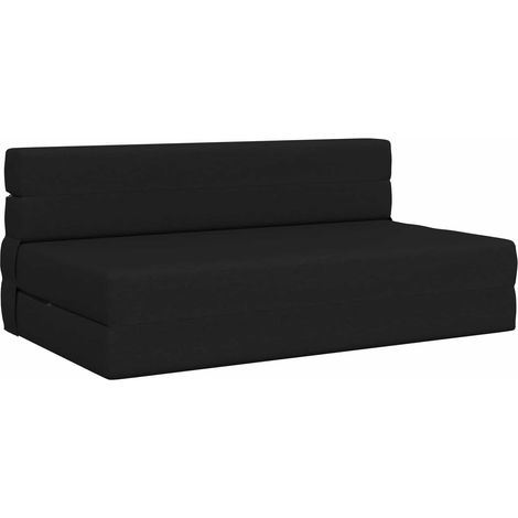 Klappsofa Bett Schwarz 152 x 86,5 x 60 cm Stoff vidaXL