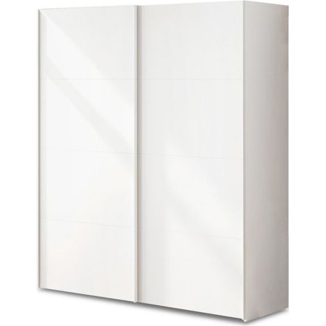 Armario de puertas correderas y diseño practico 150x200 cm Unix Blanco Artik (Blanco Mate) (ancho) x 200cm (alto) (1/5)