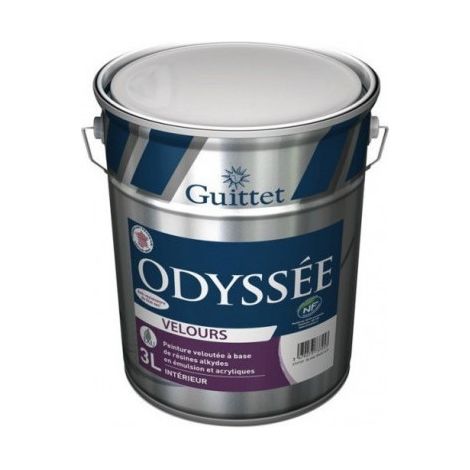 Guittet – Peinture veloutée anti humidité 15L – Couleur blanc – Lessivable – Protection anti-moisissure pour murs intérieurs (1/2)