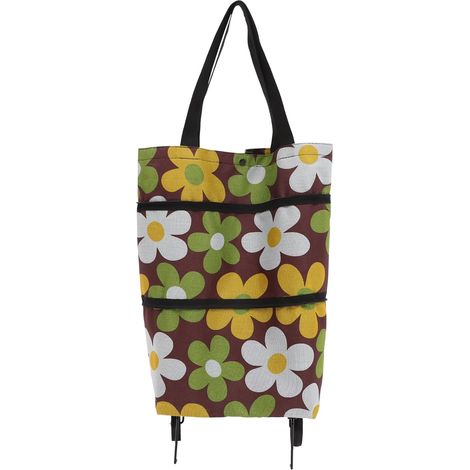 de courses pliable OUNONA d une capacité de 30 L avec sac de