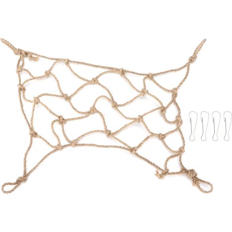 Filet d'escalade pour animaux de compagnie, corde à oiseaux, échelle en chanvre pour perroquets, hamsters, petit (1/5)