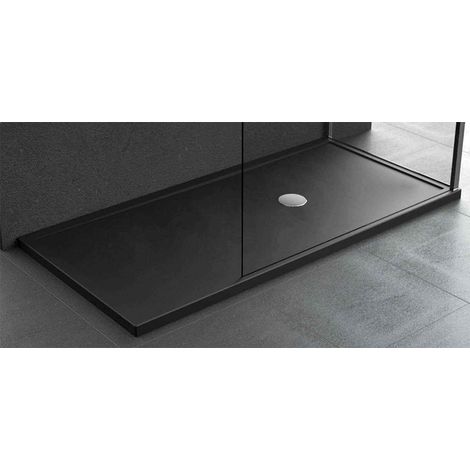 Piatto doccia Olympic plus 80x120 h.4,5 cm nero goffrato OL801204-28 (1/3)
