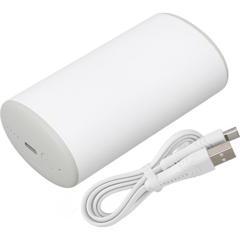 Mini Chauffage Mains 6000mAh - Double Protection, 2 Vitesses, Charge USB - Chauffant de Poche pour Hiver et Extérieur - Blanc (1/5)