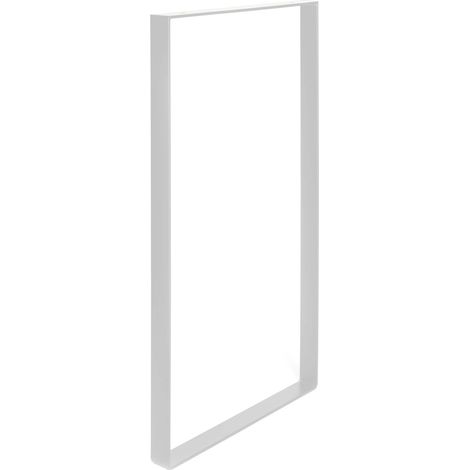 Pied de meuble industriel en acier – Finition blanche à pores – Hauteur 85 cm – Installation facile – 1 unité – Pour projets de bricolage – REI