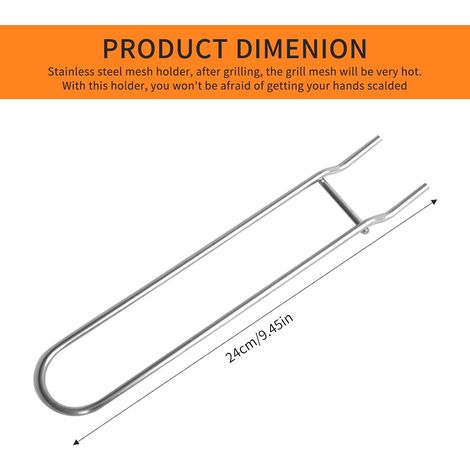 Zweiteiliger Grillheber, Grillzubehör, oberer Grillheber, hitzebeständiger Grillheber, Zubehör zum Bewegen von Hochtemperaturgrills. (1/4)