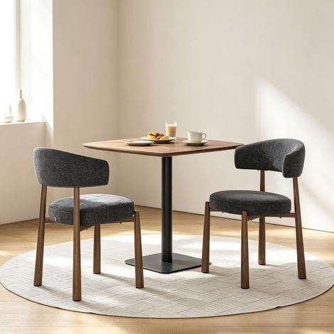 Sedia confortevole, sedia da salotto elegante con forma arrotondata, sedia da pranzo elegante (solo con 2 pezzi di sedia) (1/5)