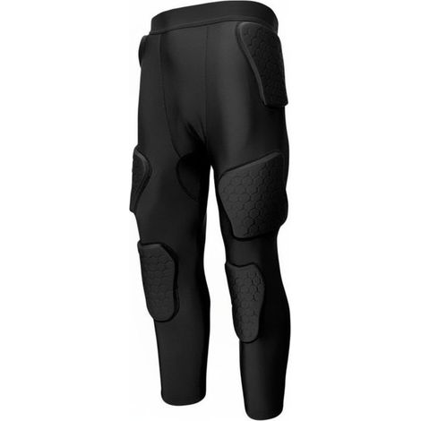 Adult Protective Pants, Padded Goalkeeper Pants, Compression Shorts, Sports Pants with Shock-Absorbing EVA Foam and Belt, Numeric10, Black (1/4)