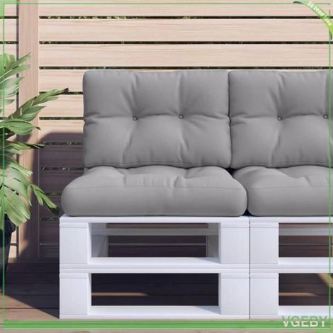 360558 Coussin de palette gris 60x40x12 cm tissu (1/5)