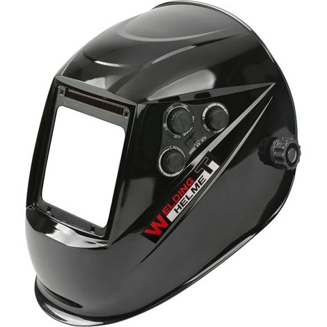 Charge solaire Masque de soudage de gradation automatique grande vue True Color Facemask 130 ℃ assombrissement automatique à haute température pour la coupe de broyage d'arc (1/5)