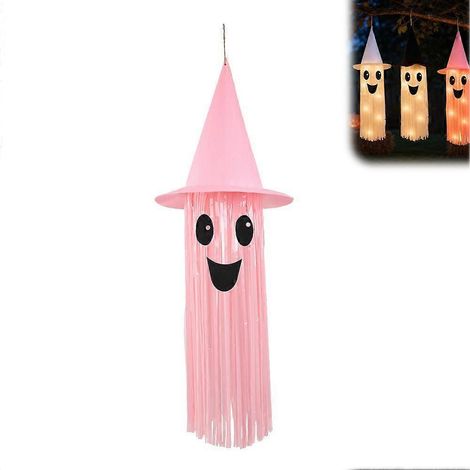 Glowing Ghost Light Pendant DIY Face Festive Ambiance Halloween Decor (1/5)