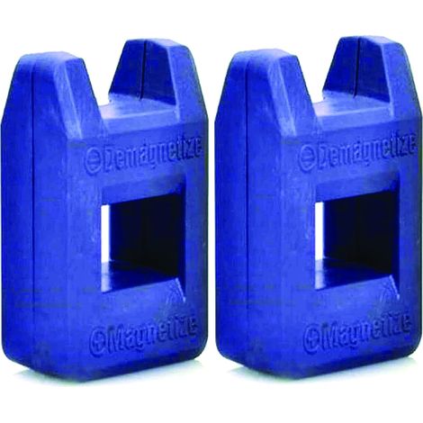 PARENCE.- Set di 2 strumenti portatili di magnetizzazione/smagnetizzazione per punte di cacciaviti, viti e altri utensili in acciaio (1/5)