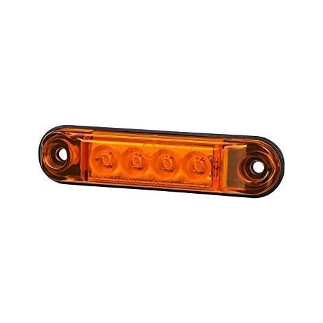 Begrenzungslicht SLIM, Markierungsleuchte SLIM, feux de gabarit orange 12/24V, feu de position mince voiture, bus, camion, voiture particulière, VTT, caravane (1/4)