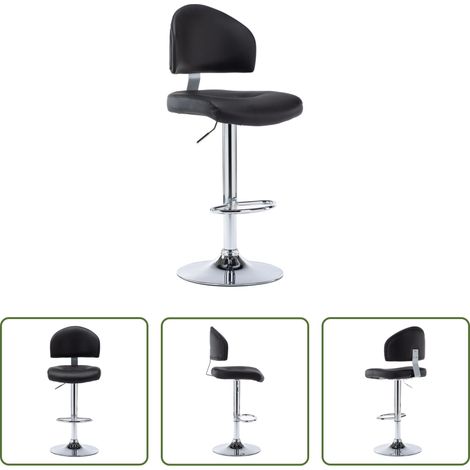Confort d'assise - Tabouret de bar Noir Similicuir (1/5)
