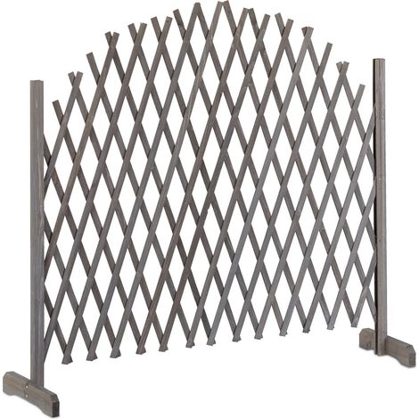 Tuteur pour plantes - bois - extensible - 37 à 200 cm - autoportant - gris (1/5)