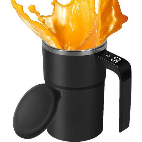 Taza de café con agitador automático, taza batidora eléctrica, taza de café con agitador automático - agitador con pantalla LCD, batidora de taza, para mezclar en la cocina/lugar de trabajo. (1/5)