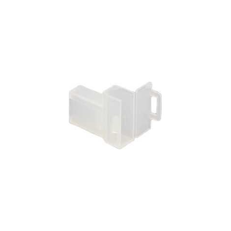 Bloc pour Faston 4,8 Femelle à Drapeau Roulé Nylon Neutre