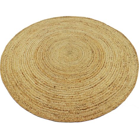 Tapis rond - 100% jute tressé - D. 200 cm - Naturel - JAIPUR (1/3)