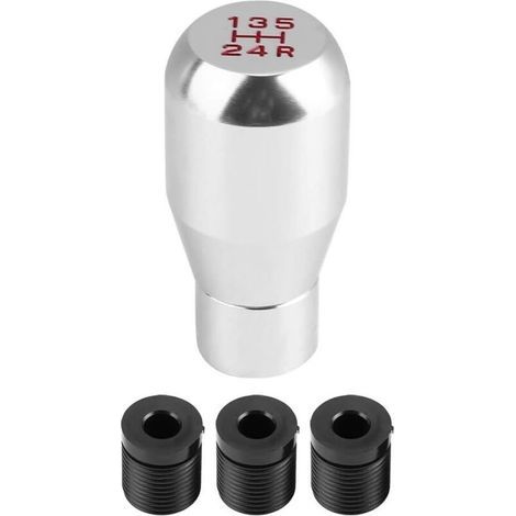 Adaptateur universel de levier de vitesse pour boîtes de vitesses manuelles à 5 rapports, pommeau de vitesse chromé en métal (1/5)