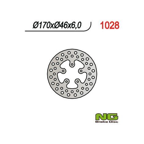 Disco de freno trasero NG para Honda TRX 420/650/680, 2006-2021, 170 mm