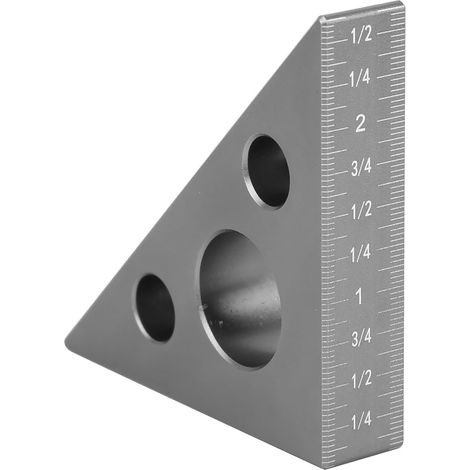 Mini équerre à angle droit 45/90 degrés en alliage d'aluminium mat, outil de mesure pour le travail du bois (1/5)