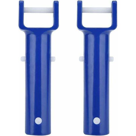 2Pcs Poignée Bleu De Piscine Clip De Spa Accessoires De Piscine Flexible Spa Et Piscine Tête D'aspirateur