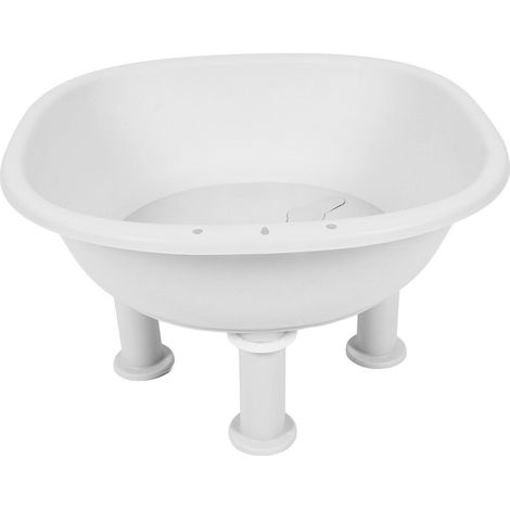 Siège de bain de siège pour soins post-partum, anti-hémorroïdes, cuvette plus profonde, antidérapante, bonde étanche, trou de suspension, baignoire de siège blanche (1/5)