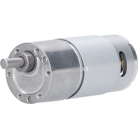 Moteur à engrenages JGB37-550 12V 100RPM, alliage d'aluminium, couple élevé, réducteur de vitesse, accessoires de transmission pour bricolage et robotique. (1/5)