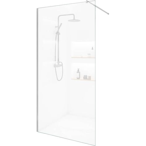 HOME DELUXE - Duschabtrennung - BAKI - Breite: 110 cm, Klarglas, Aluminiumrahmen - 10 mm ESG - Sicherheitsglas I Walk in Dusche, Duschwand, Duschtür Duschabtrennung Duschtrennung Duschwand Glas