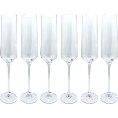 Rona Charisma, set 6 calici champagne, 190 ml fine cristallo