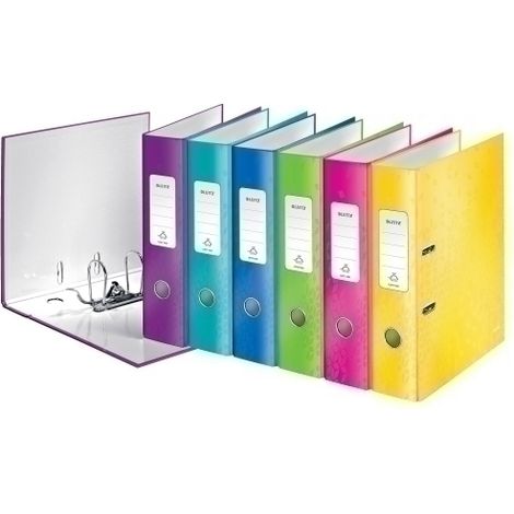 ARCHIVADOR LEITZ WOW A4 180º 80mm SURTID - Pack de 10 unidades