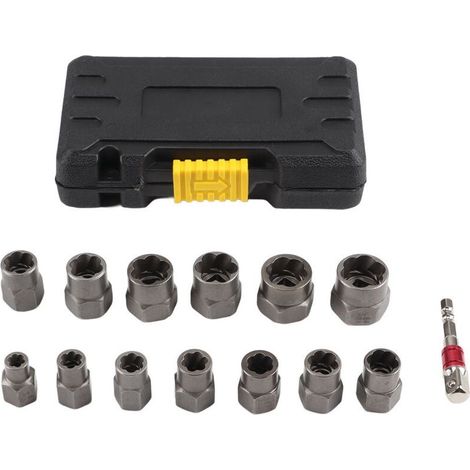 Extracteur De Boulons - Acier Cr Mo - Entraînement 3/8 Po - Pour Réparation Automobile - Kit De 14 Pièces (1/2)