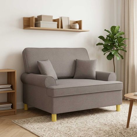 vidaXL Fauteuil XXL avec coussins Taupe Tissu (1/5)