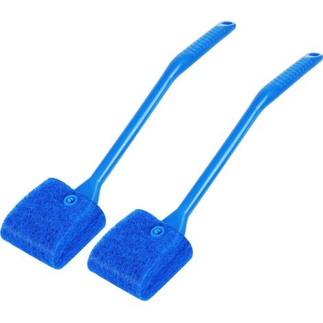 Brosse de Nettoyage Aquarium, 2PCS Grattoir Algues avec 40cm Manche, Raclette Aquarium Réutilisable, Nettoyeur Verre Fenêtre pour Masion, Aquariums, Bocal Poisson (1/5)