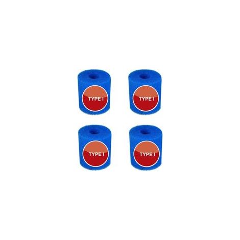 4pcs Cartouche filtrante réutilisable en mousse bleue pour piscine, 8,8 x 7,8 cm, type I,pour l'entretien du système de filtre à sable (I) (1/5)