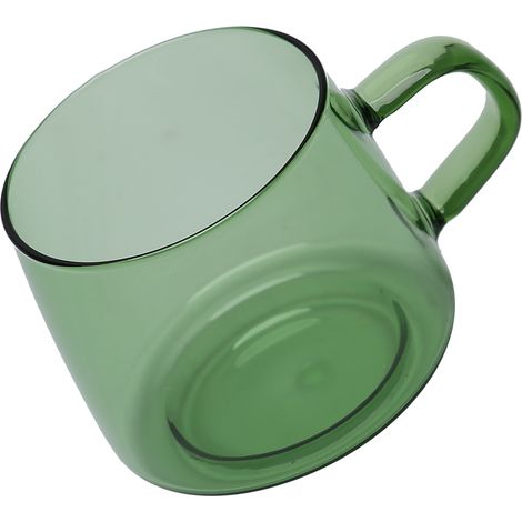 350 ml Glas-Kaffeebecher mit Kristallgriff, hitzebeständig, für Zuhause und Cafés (1/5)