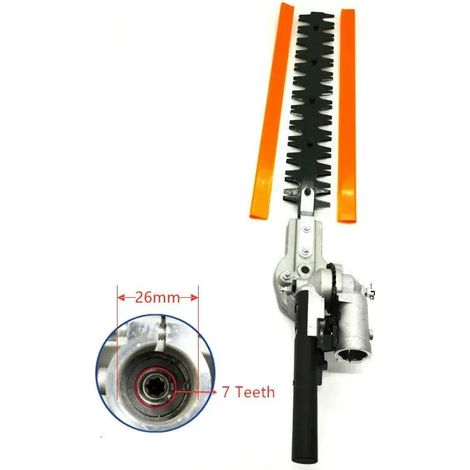 Tête de taille-haie 26 mm/28 mm, rainure 7/9 mm, barre carrée de 5,3 mm de hauteur, brosse pour tondeuse à gazon - AquaForge