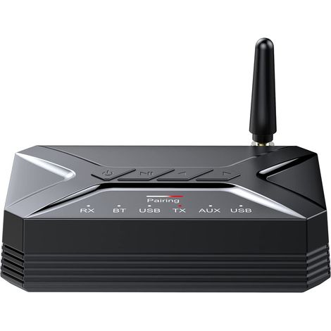 Ricevitore, trasmettitore ricevitore audio T-R22 BT5.0 2 in 1 adattatore audio wireless da 3,5 mm ingresso USB RCA AUX per TV, auto, altoparlante stereo, cuffie