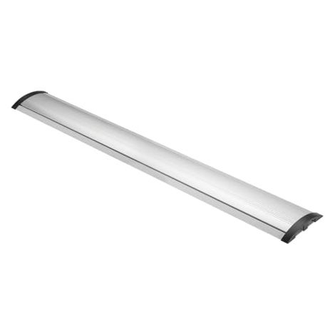 LogiLink Cubierta para Cables de Suelo de Aluminio y ABS, cortable, Doble Canal, Dimensiones: 754 x 139 x 22 mm, Color: Plateado