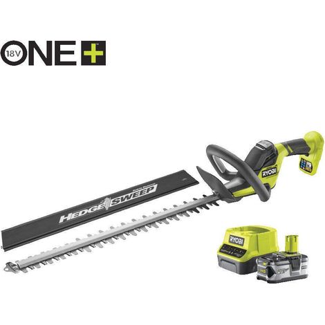Tagliasiepi a batteria RYOBI One+ Ry18ht55a 18V, lunghezza di taglio 55cm, 1 batteria da 4Ah RYOBI