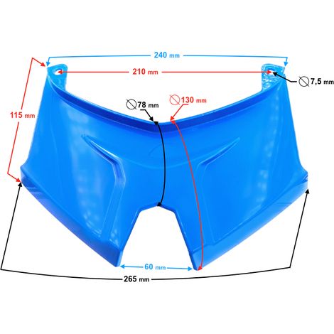 Carcasa - conector azul para el patinete B-Max (1/4)
