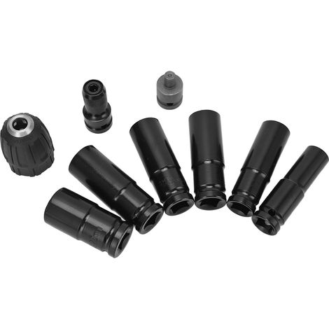 9-teiliges Steckschlüssel-Set (1/2 Zoll) aus hochkohlenstoffhaltigem Stahl für Reparatur und Wartung (1/5)
