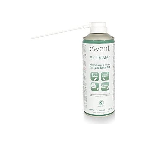 Ewent EW5601 kit de limpieza para computadora Lugares difíciles de alcanzar Limpiador de aire comprimido para limpieza de equipos 400 ml