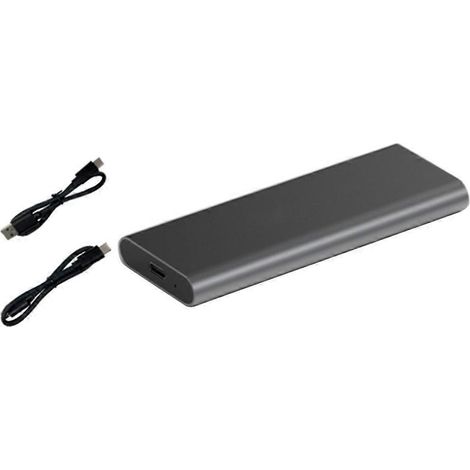 Boîtier de disque dur externe USB 3.1 Type-C en aluminium, sans outil pour SSD taille 224, étui de protection robuste et portable. (1/4)