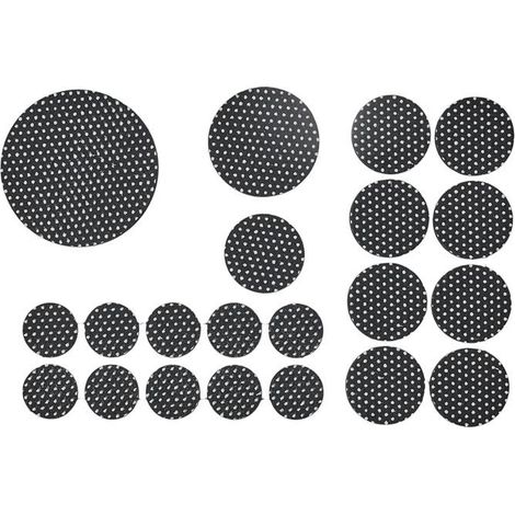 Lot de 100 Patins Antidérapants "Ronds" 7cm Noir (1/4)